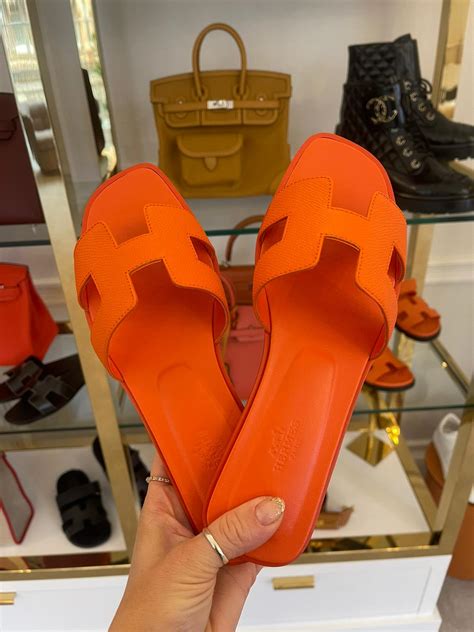 hermes oran poppy orange|oran shoes hermes.